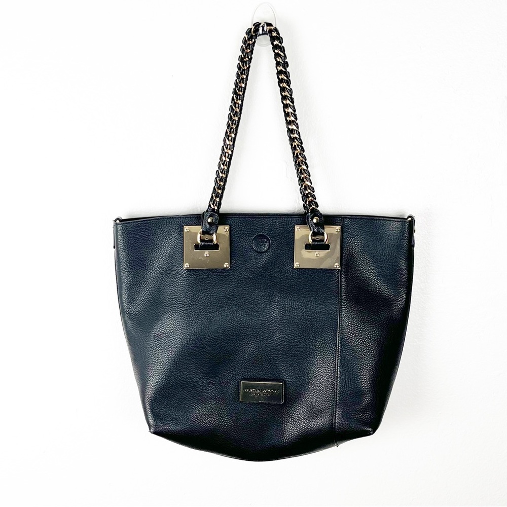 MARC NEW YORK Classic Gold Braided Shoulder Straps Magnetic Closure Tote Bag